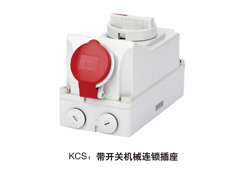 EFCX防水、防尘、耐腐蚀插针连接器 (工程塑料)-带开关和机械互锁的插座